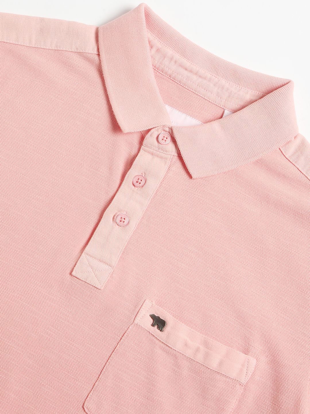 THE BEAR HOUSE Men Solid Regular Fit Polo T-shirt - Image 3