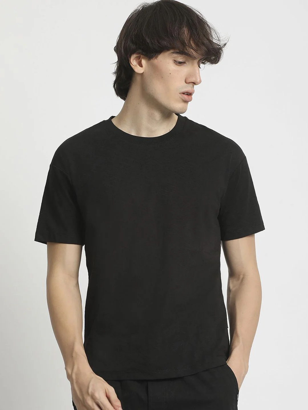 The Bear House Men Solid Round Neck Tshirt - Image 2