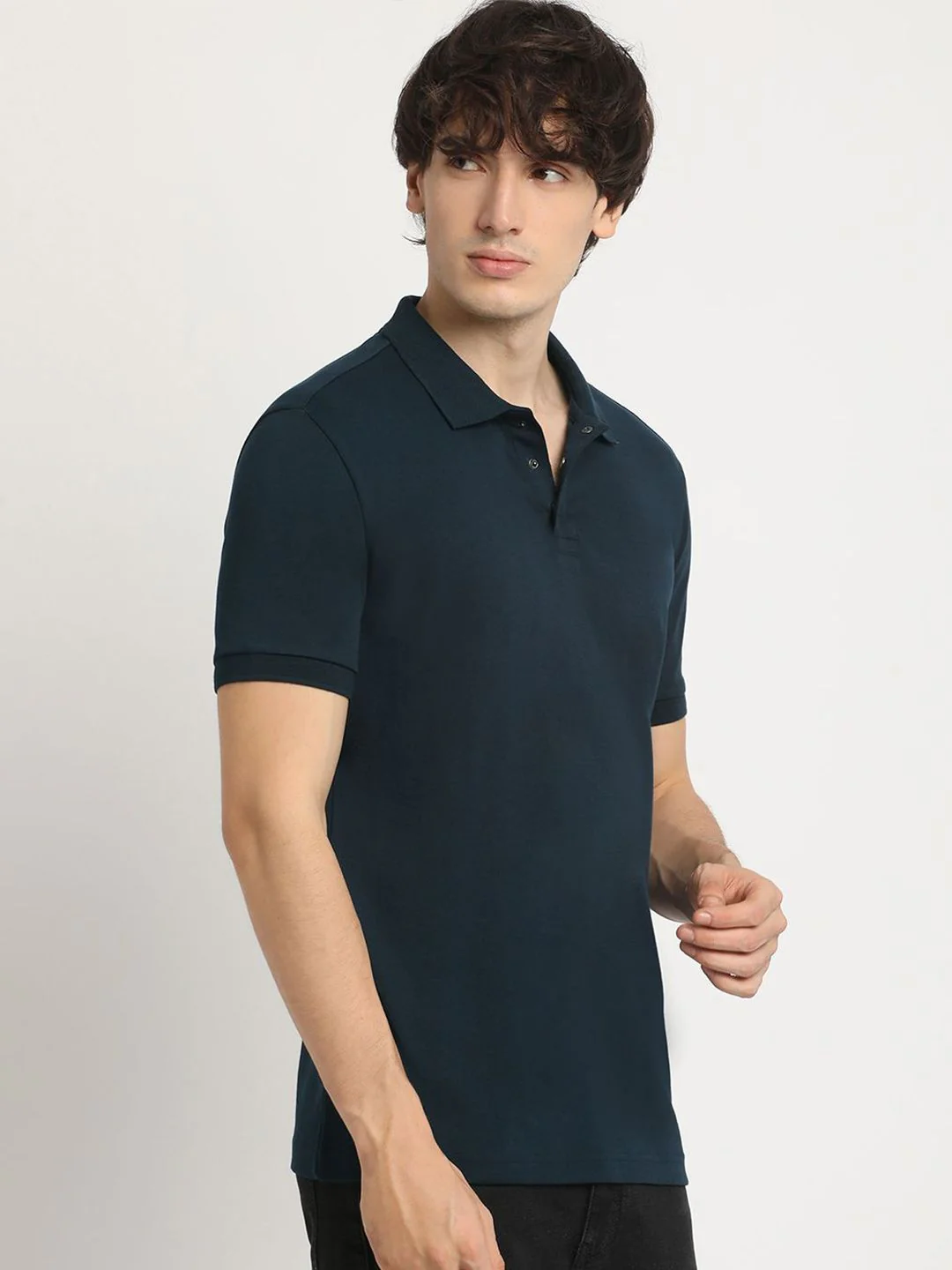 THE BEAR HOUSE Men Solid Slim Fit Polo Neck Tshirt - Image 5