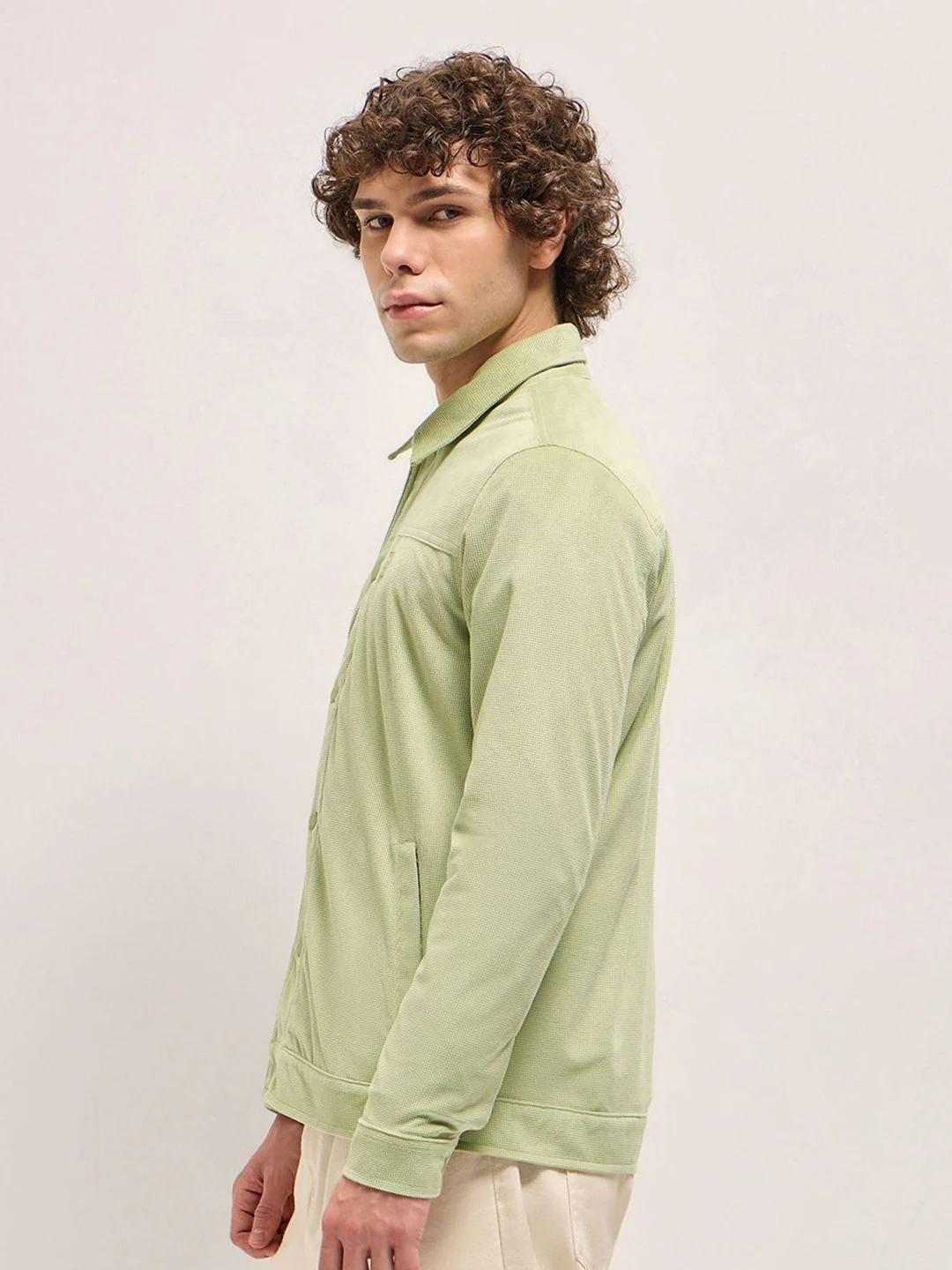 THE BEAR HOUSE Men Solid Spread Collar Tailored Jacket - Image 3