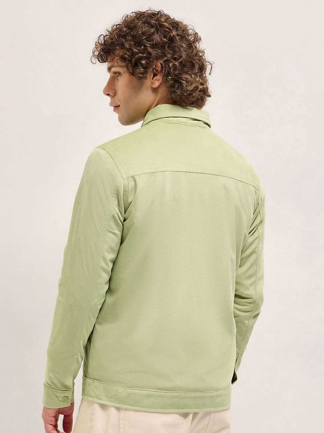 THE BEAR HOUSE Men Solid Spread Collar Tailored Jacket - Image 5