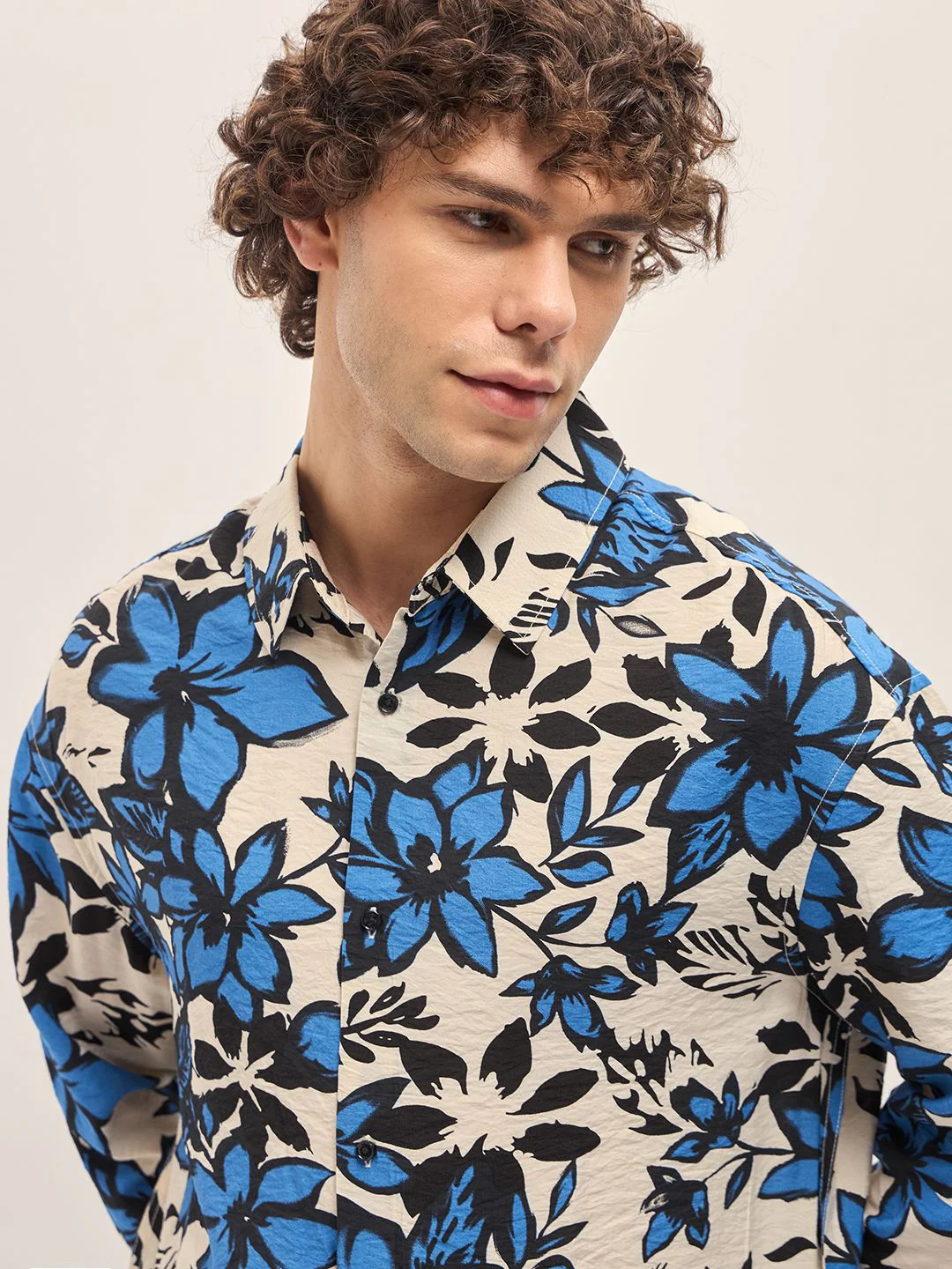 THE BEAR HOUSE Men Spread Collar Floral Printed Relaxed Fit Casual Shirt - Image 2