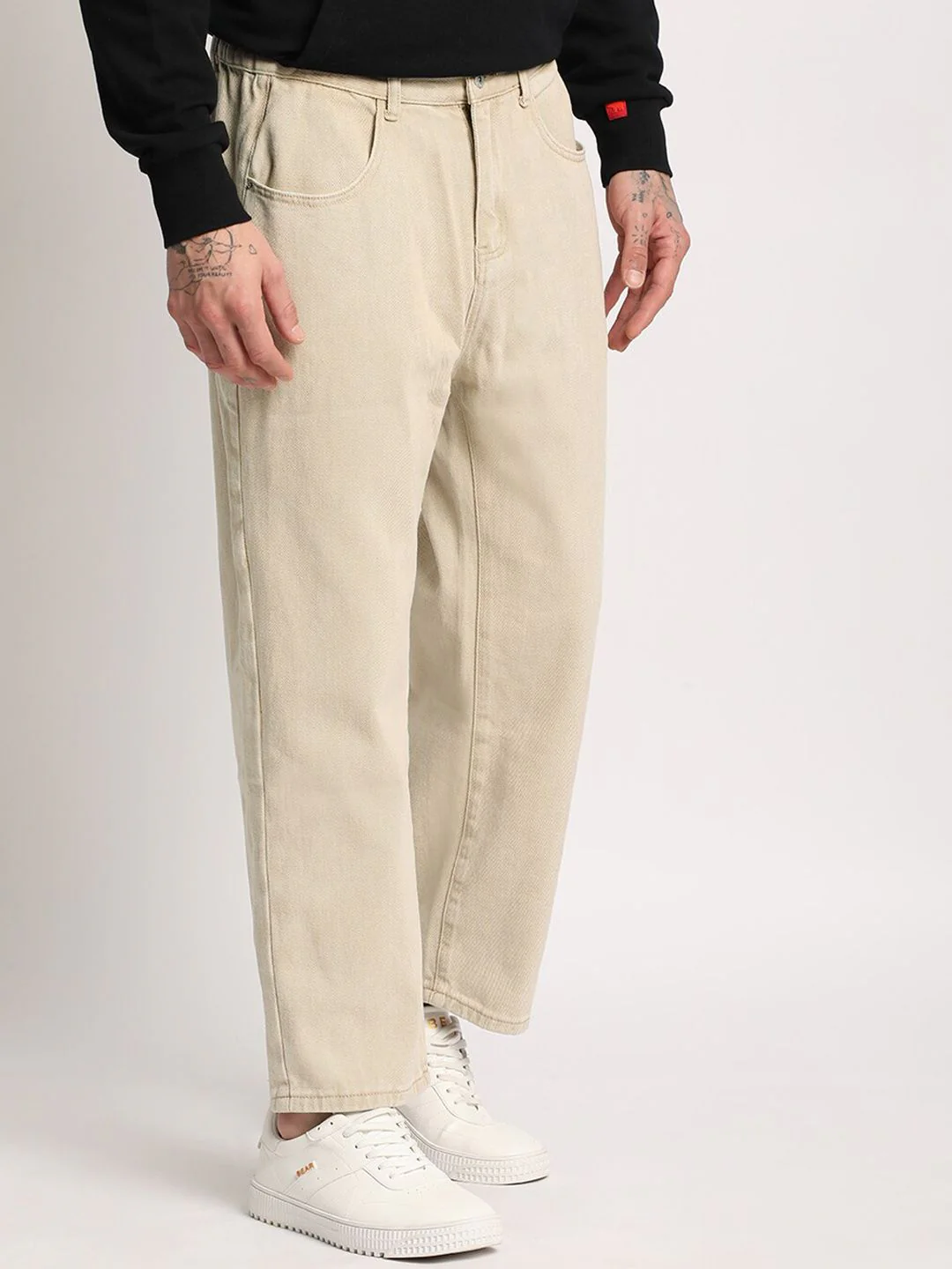 THE BEAR HOUSE Men Straight Fit Clean Look Mid-Rise Regular Jeans - Image 2
