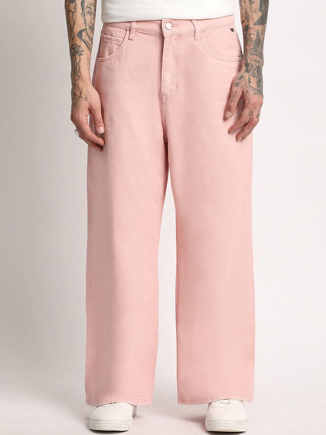 THE BEAR HOUSE Men Straight Fit Clean Look Pure Cotton Jeans