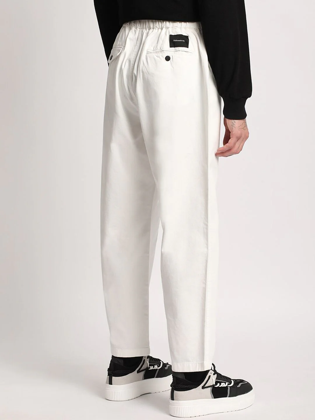 THE BEAR HOUSE Men Straight Fit Mid Rise Cotton Trousers - Image 5