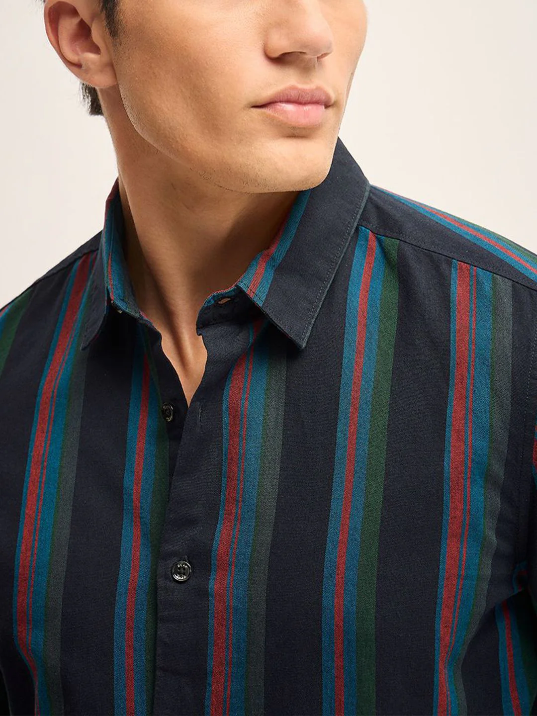 THE BEAR HOUSE Men Striped Opaque Slim Fit Casual Shirt - Image 2