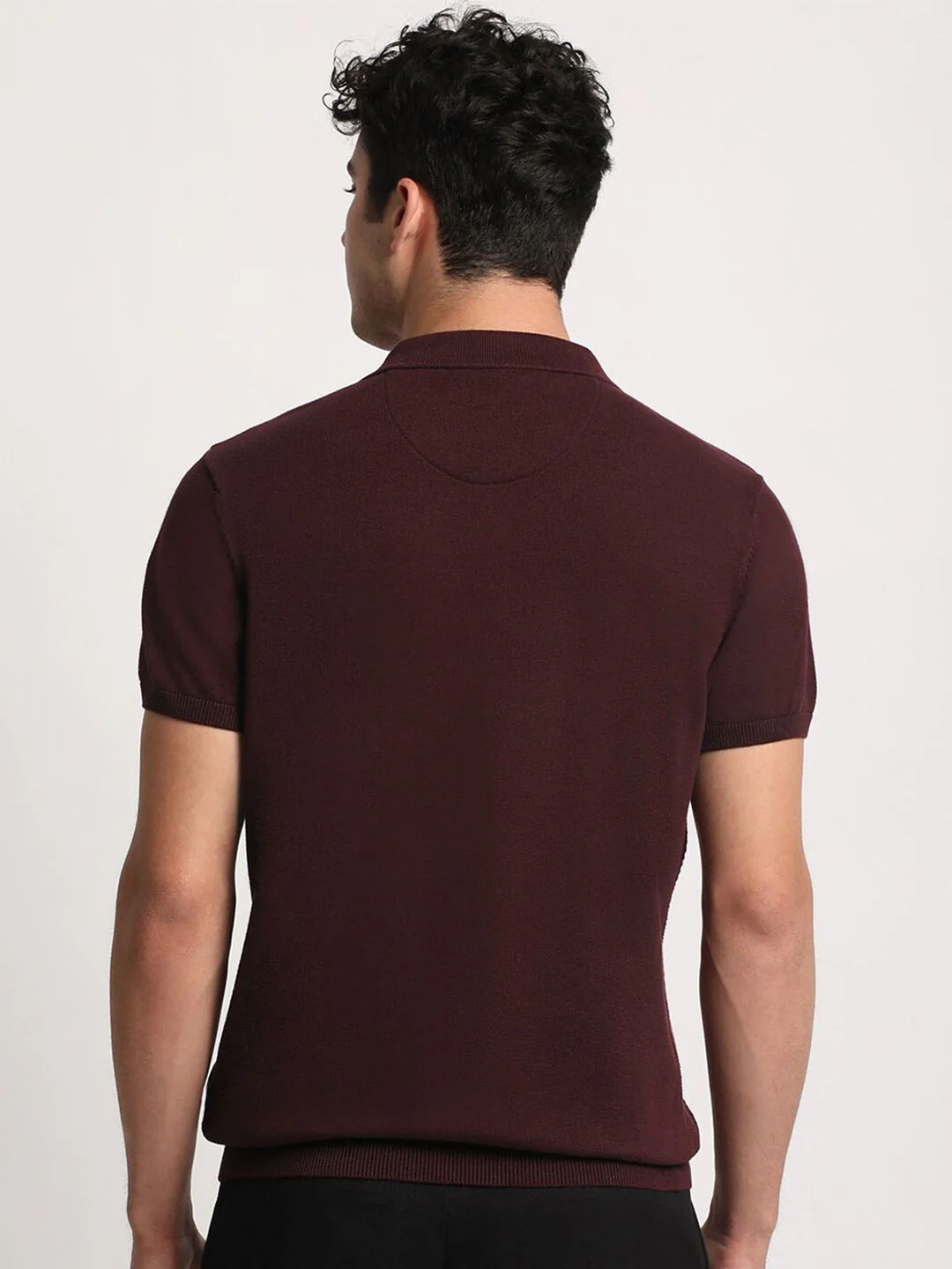 THE BEAR HOUSE Men Striped Regular Fit Pure Cotton Polo Collar T-Shirt - Image 4