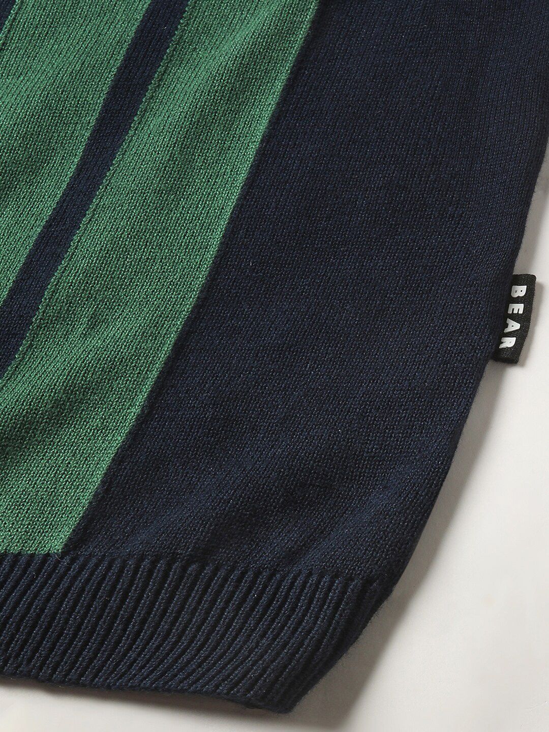 THE BEAR HOUSE Men Striped Regular Fit Cotton Polo Collar T-Shirt - Image 7