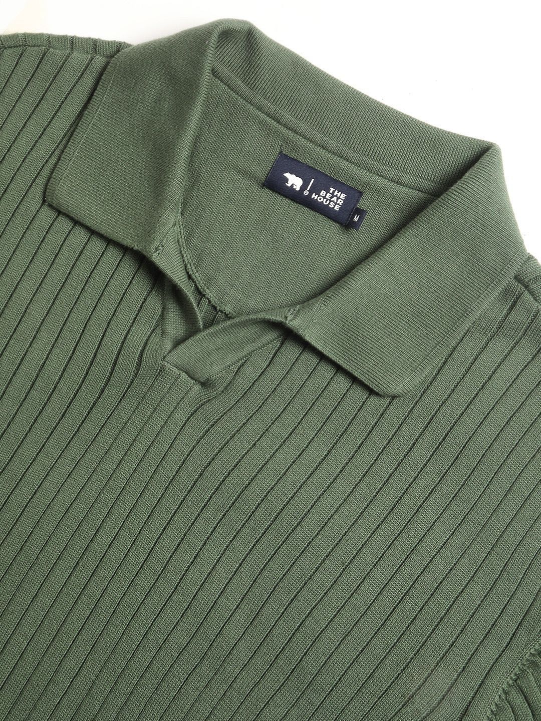 THE BEAR HOUSE Men Striped Regular Fit Polo T-Shirt - Image 2