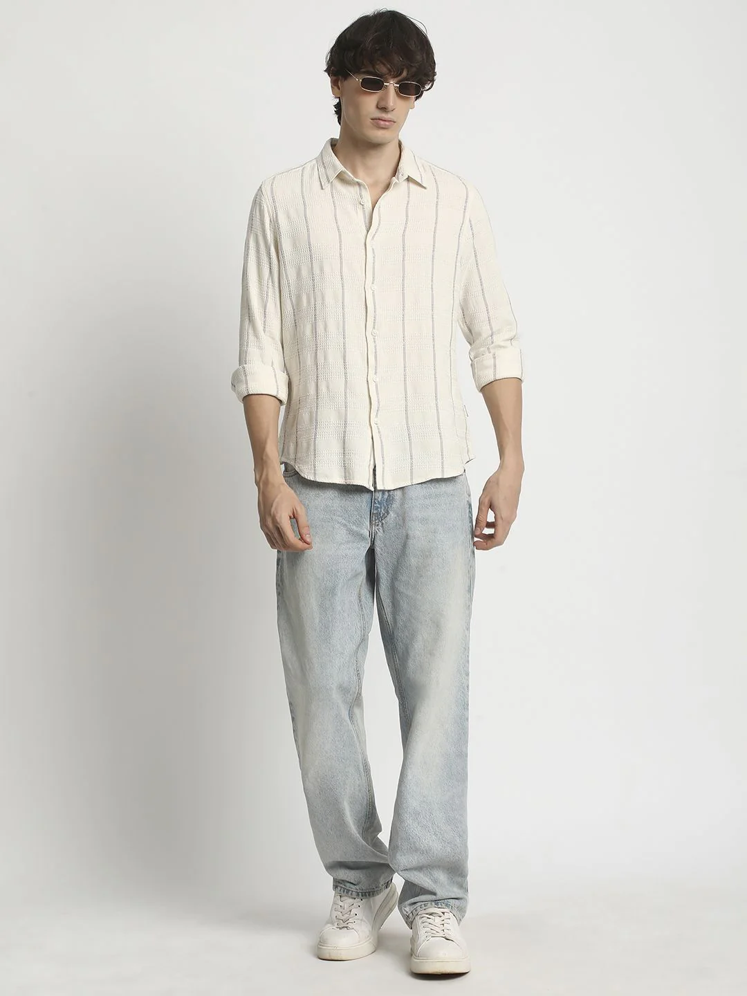 The Bear House Men Striped Slim Fit Casual Shirt - Image 6