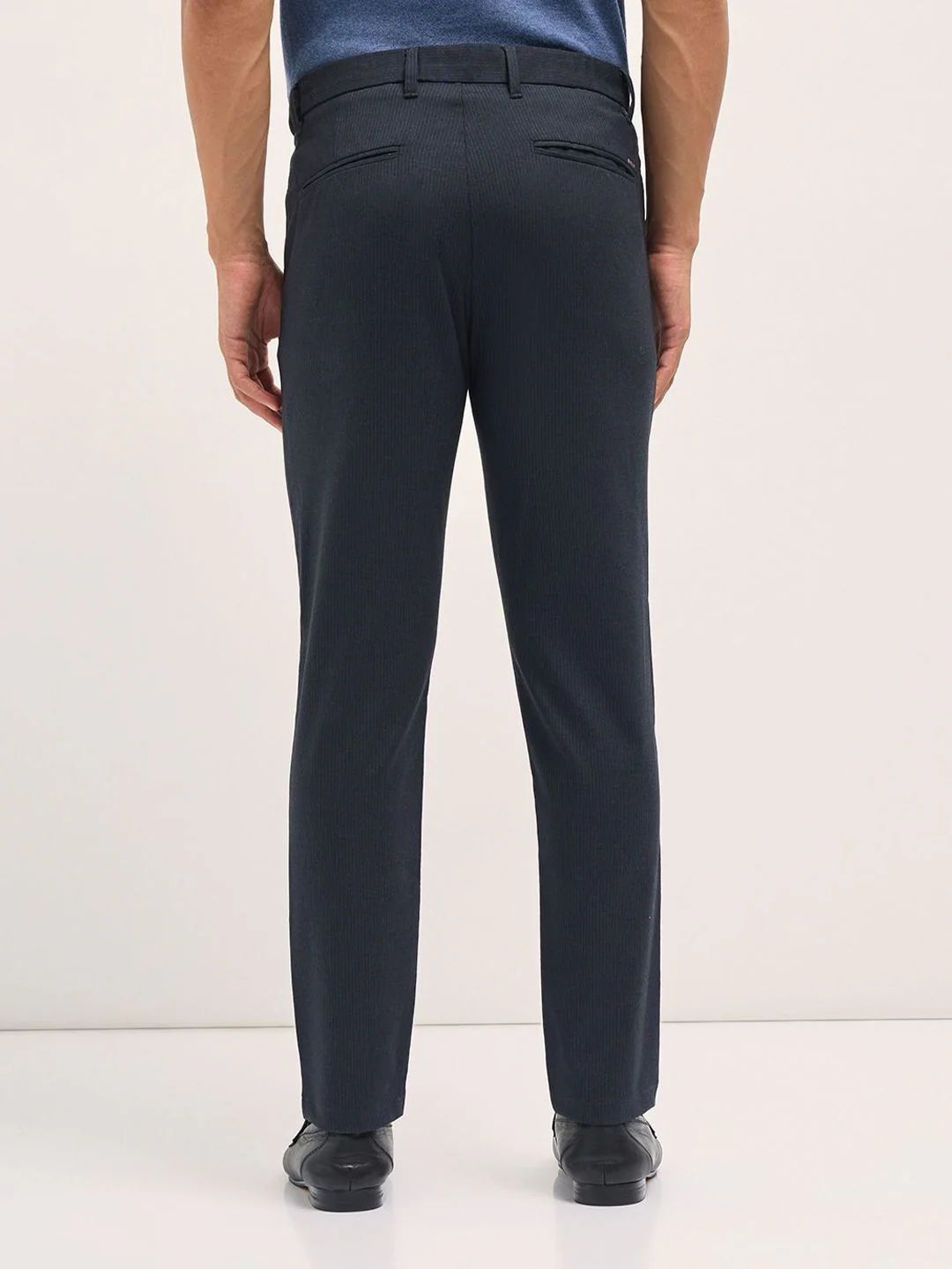 THE BEAR HOUSE Men Striped Slim Fit Formal Trouser - Image 3