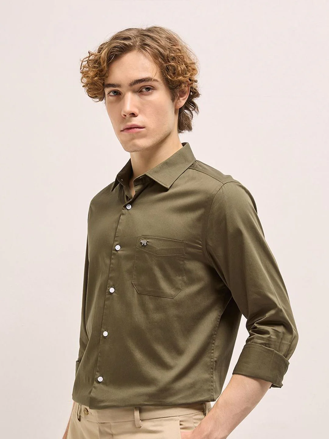 THE BEAR HOUSE Men Tailored Fit Pure Cotton Formal Shirt - Image 3