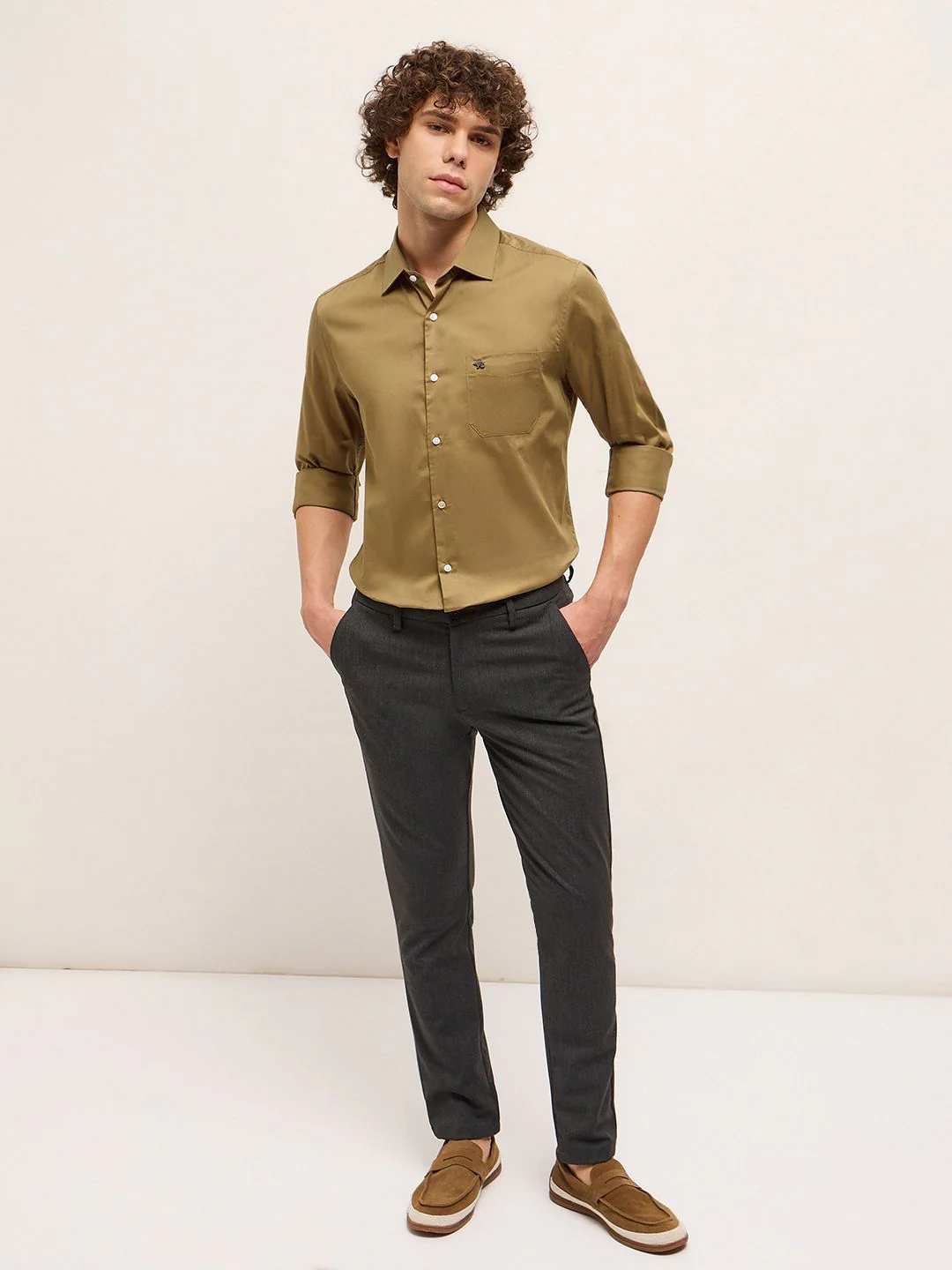 THE BEAR HOUSE Men Tailored Fit Opaque Formal Shirt - Image 4