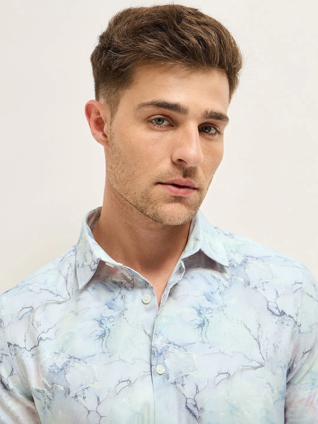 THE BEAR HOUSE Men Tailored Fit Opaque Printed Formal Shirt - Image 2
