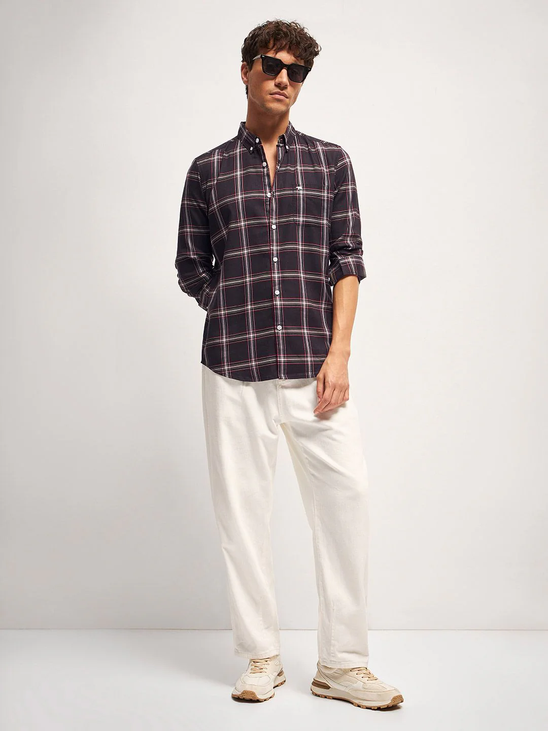 THE BEAR HOUSE Men Tartan Checks Slim Fit Casual Shirt - Image 6