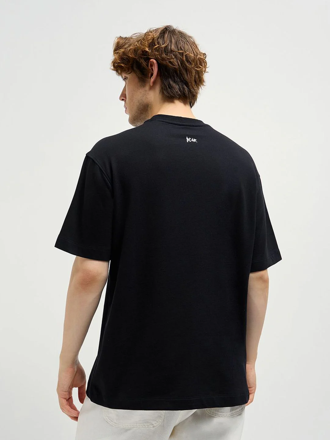 THE BEAR HOUSE Men Typography Printed Round Neck Cotton Oversized T-shirt - Image 4