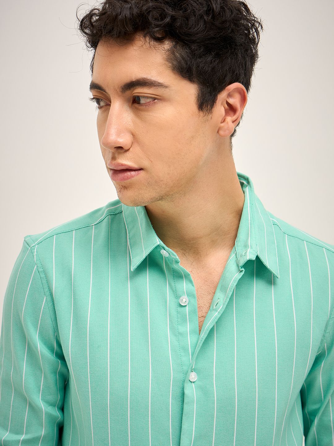 THE BEAR HOUSE Men Vertical Striped Cotton Slim Fit Casual Shirt - Image 2