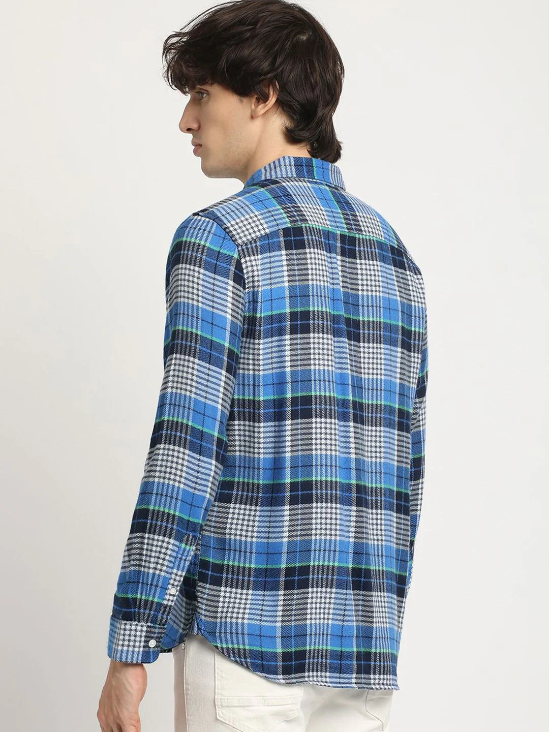 THE BEAR HOUSE Men's Pure Cotton Checked Slim Fit Casual Shit - Image 4