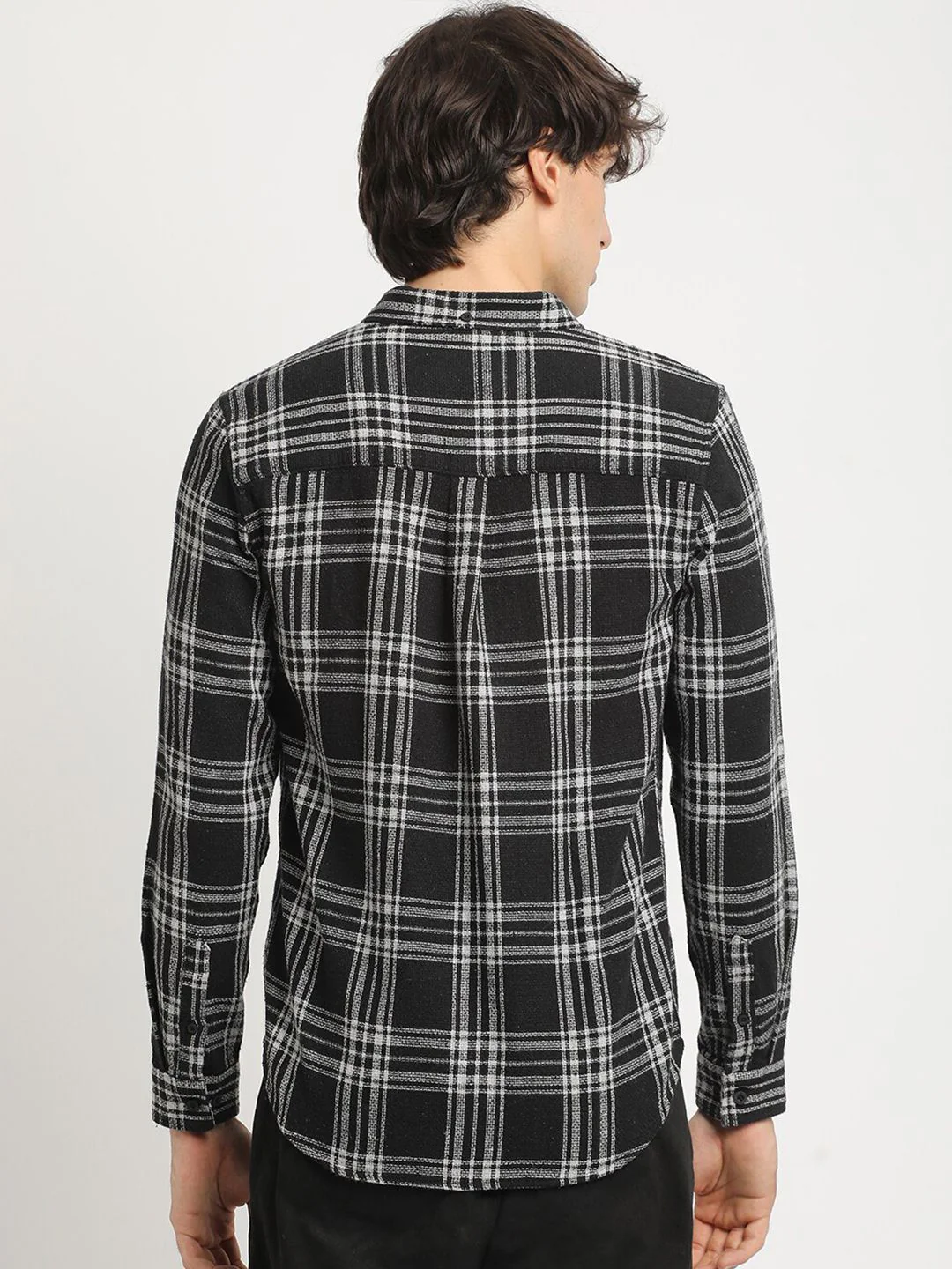 THE BEAR HOUSE Men's Checkered Slim Fit Casual Shit - Image 4