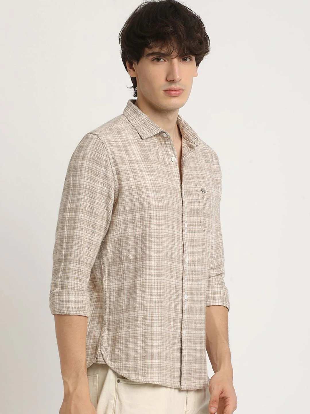 THE BEAR HOUSE Men's Checkered Slim Fit Casual Shit - Image 5