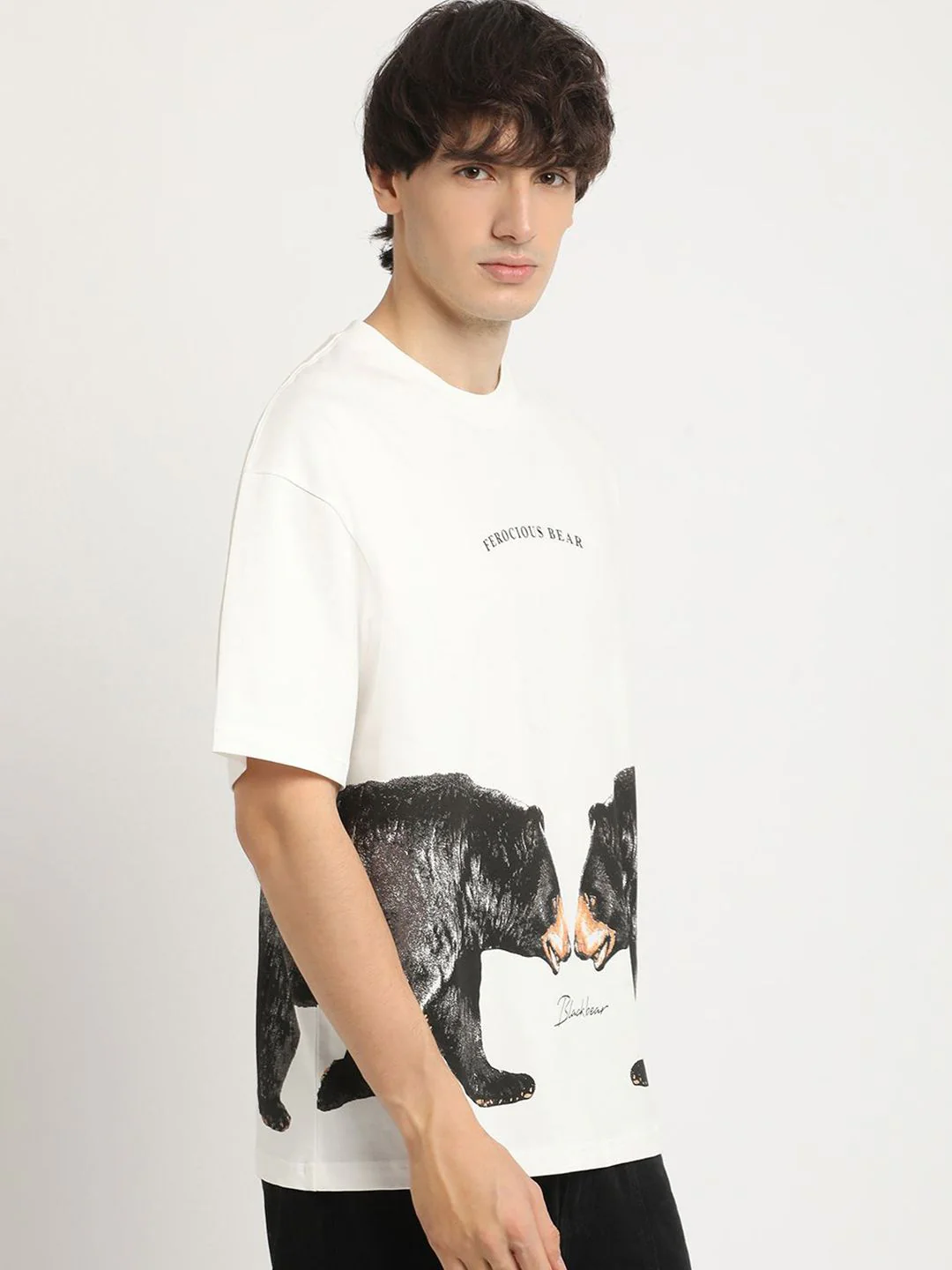 THE BEAR HOUSE Men's Oversized Crew Neck T-shirt - Image 3