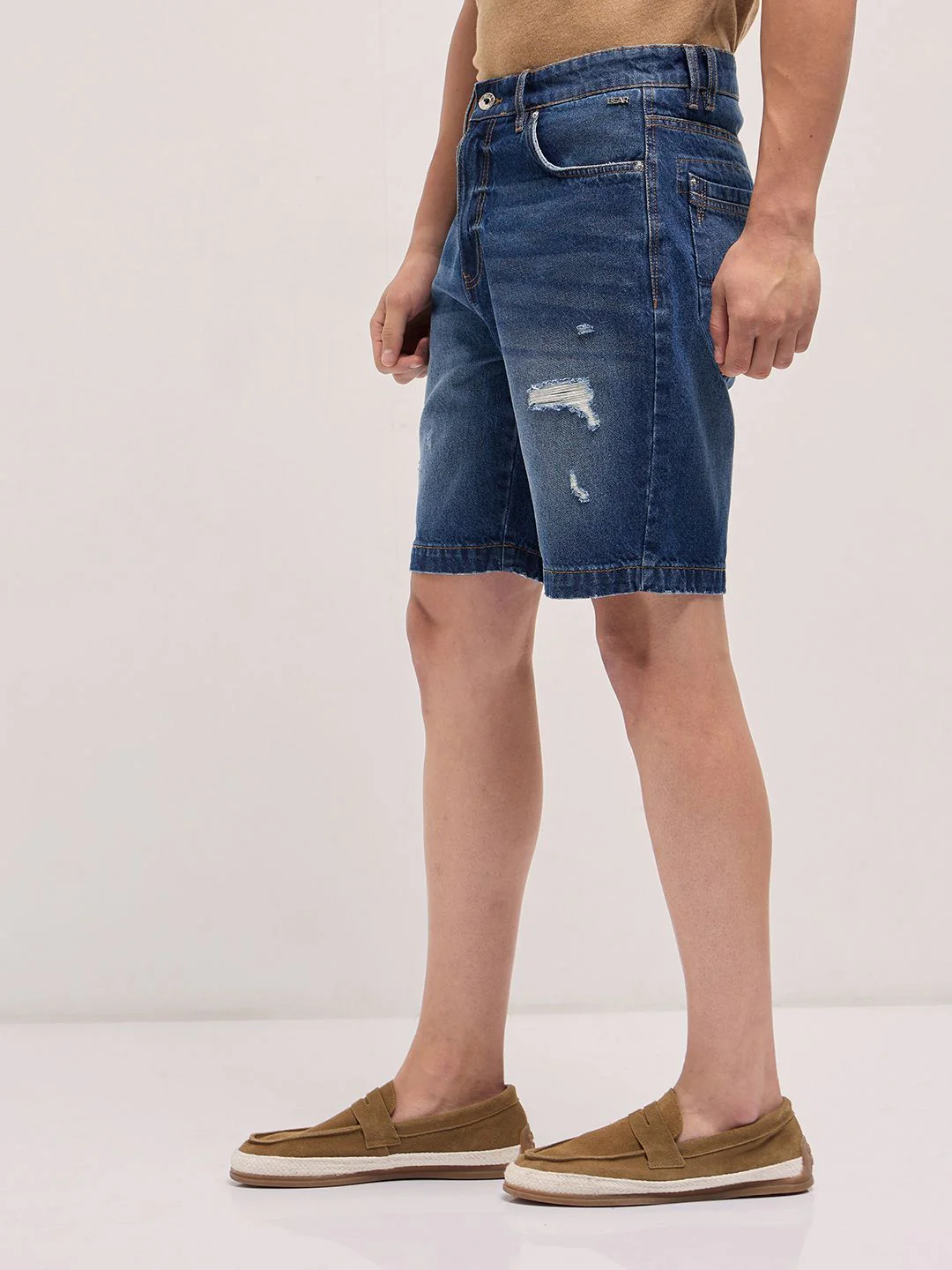 THE BEAR HOUSE Men's Pure Cotton Denim Shorts - Image 2
