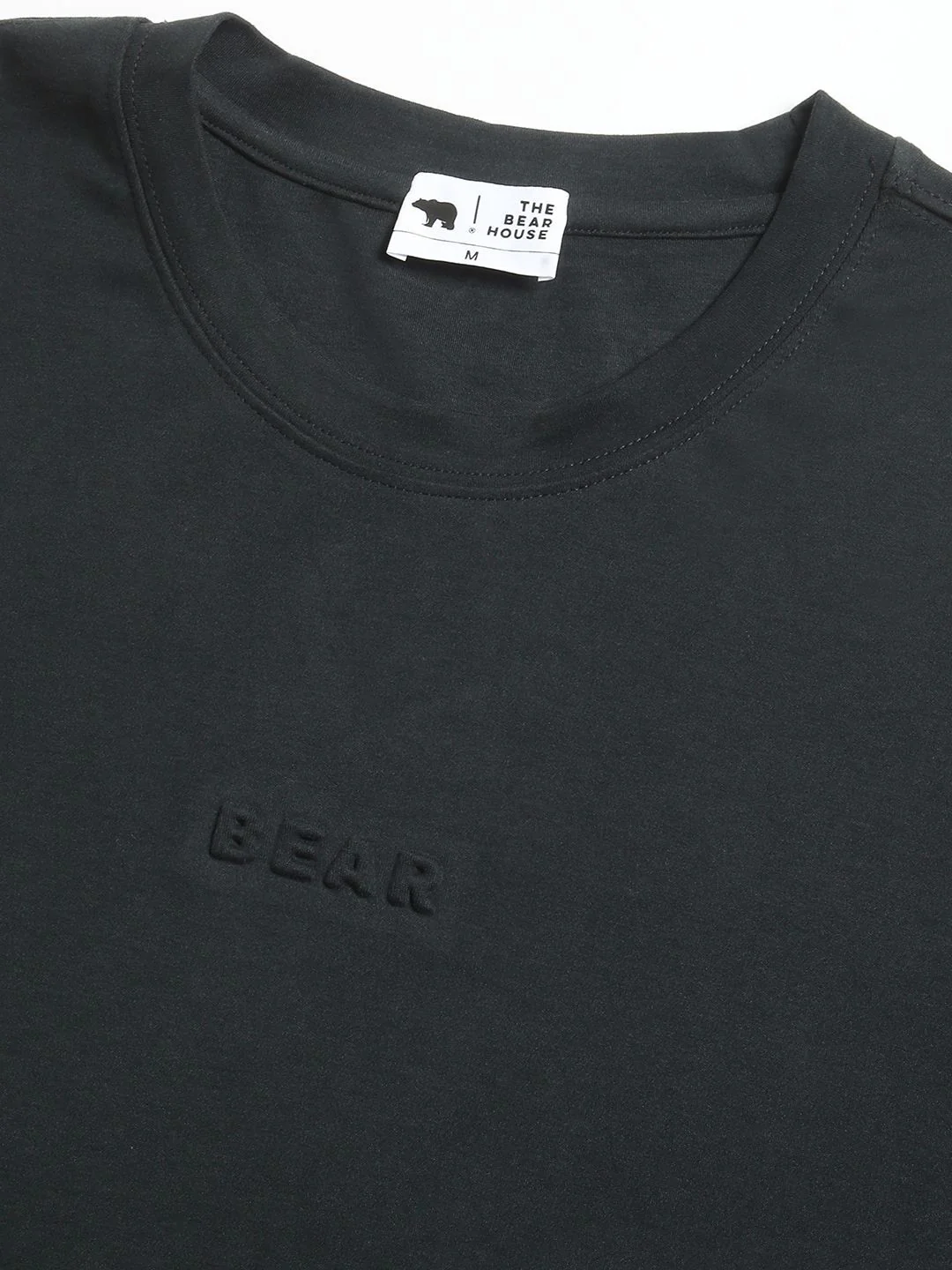 THE BEAR HOUSE Men's Solid Regular Fit Casual T-shirt - Image 3
