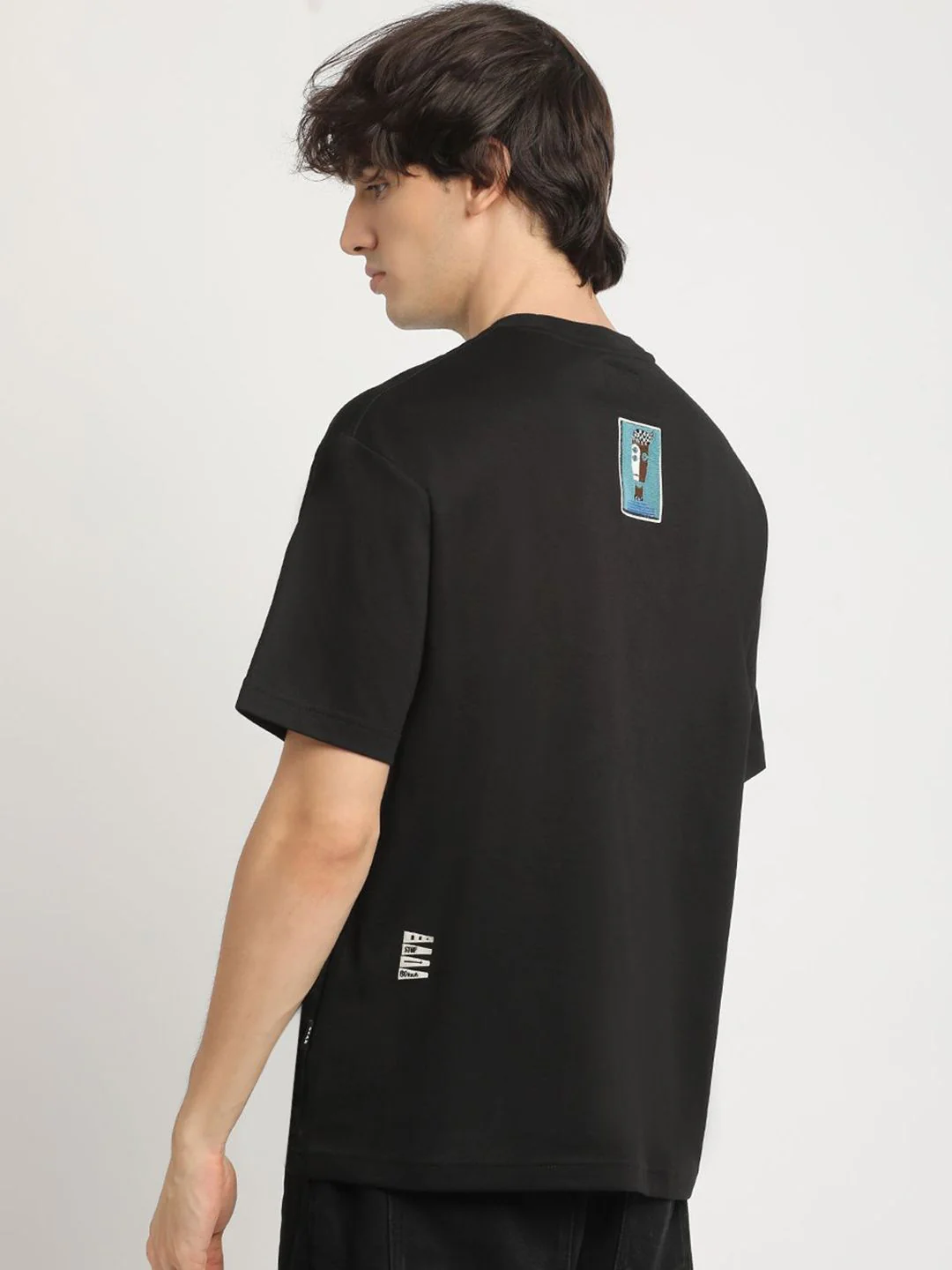 THE BEAR HOUSE Oversized Applique Design Crew Neck T-shirt - Image 2