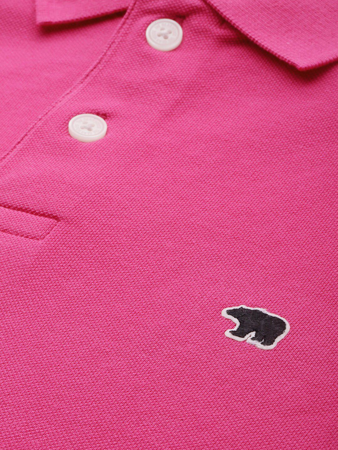 THE BEAR HOUSE Polo Collar Cotton Slim Fit Pure Cotton T-shirt - Image 2