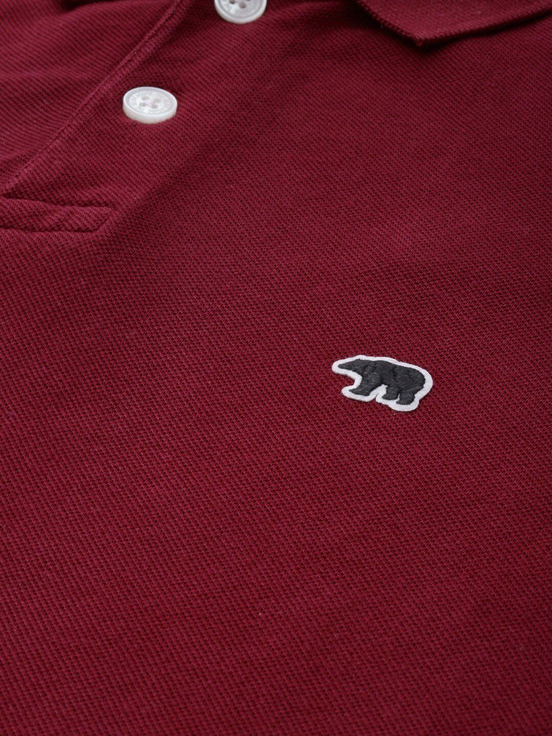 THE BEAR HOUSE Polo Collar Pure Cotton Slim Fit T-shirt - Image 2