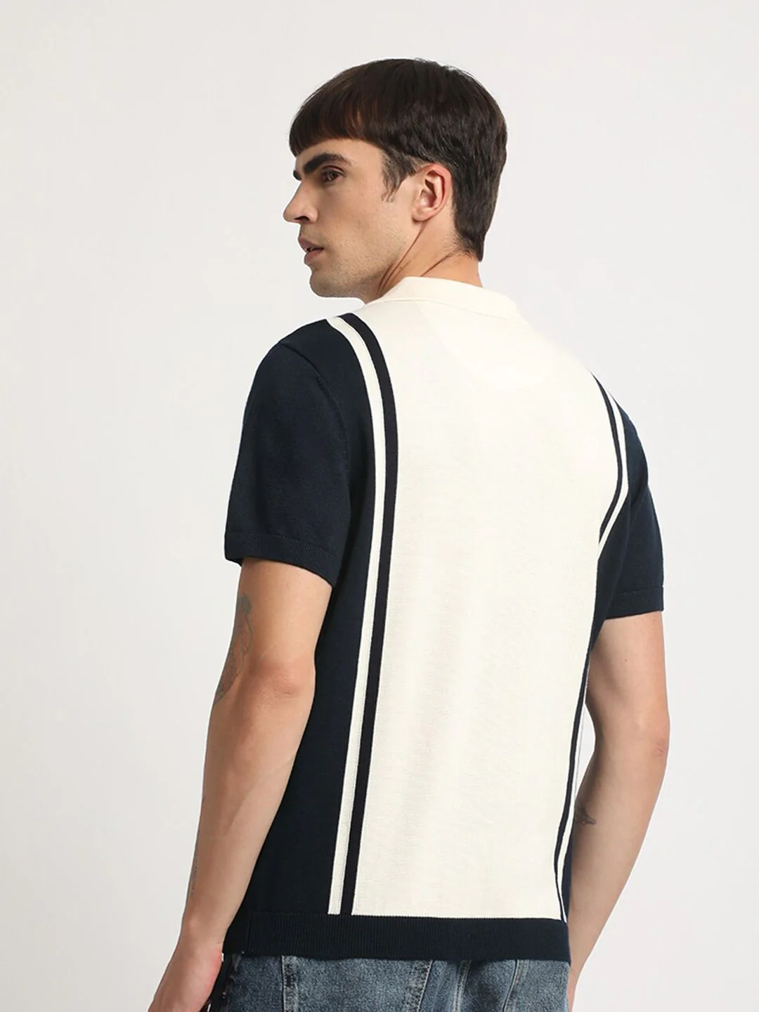 THE BEAR HOUSE Polo Collar Pure Cotton T-shirt - Image 4