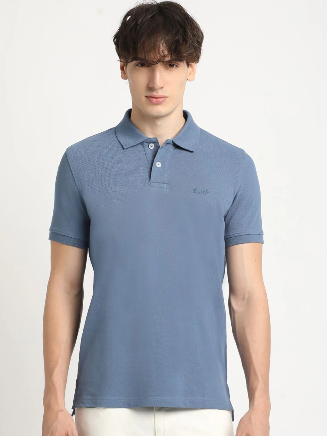 THE BEAR HOUSE Polo Collar Pure Cotton T-shirt - Image 2