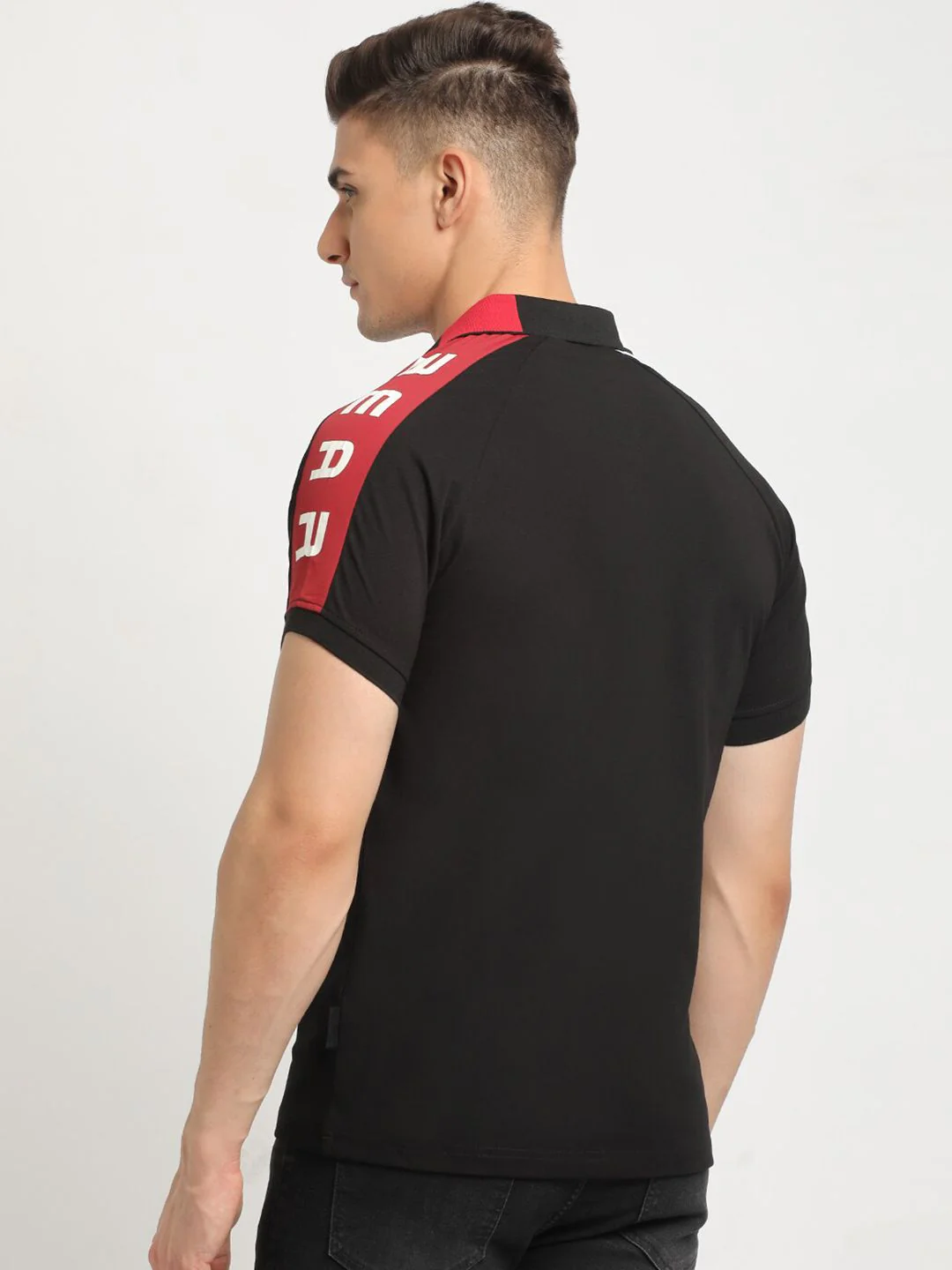 THE BEAR HOUSE Polo Collar Raglan Sleeves Slim Fit T-shirt - Image 4
