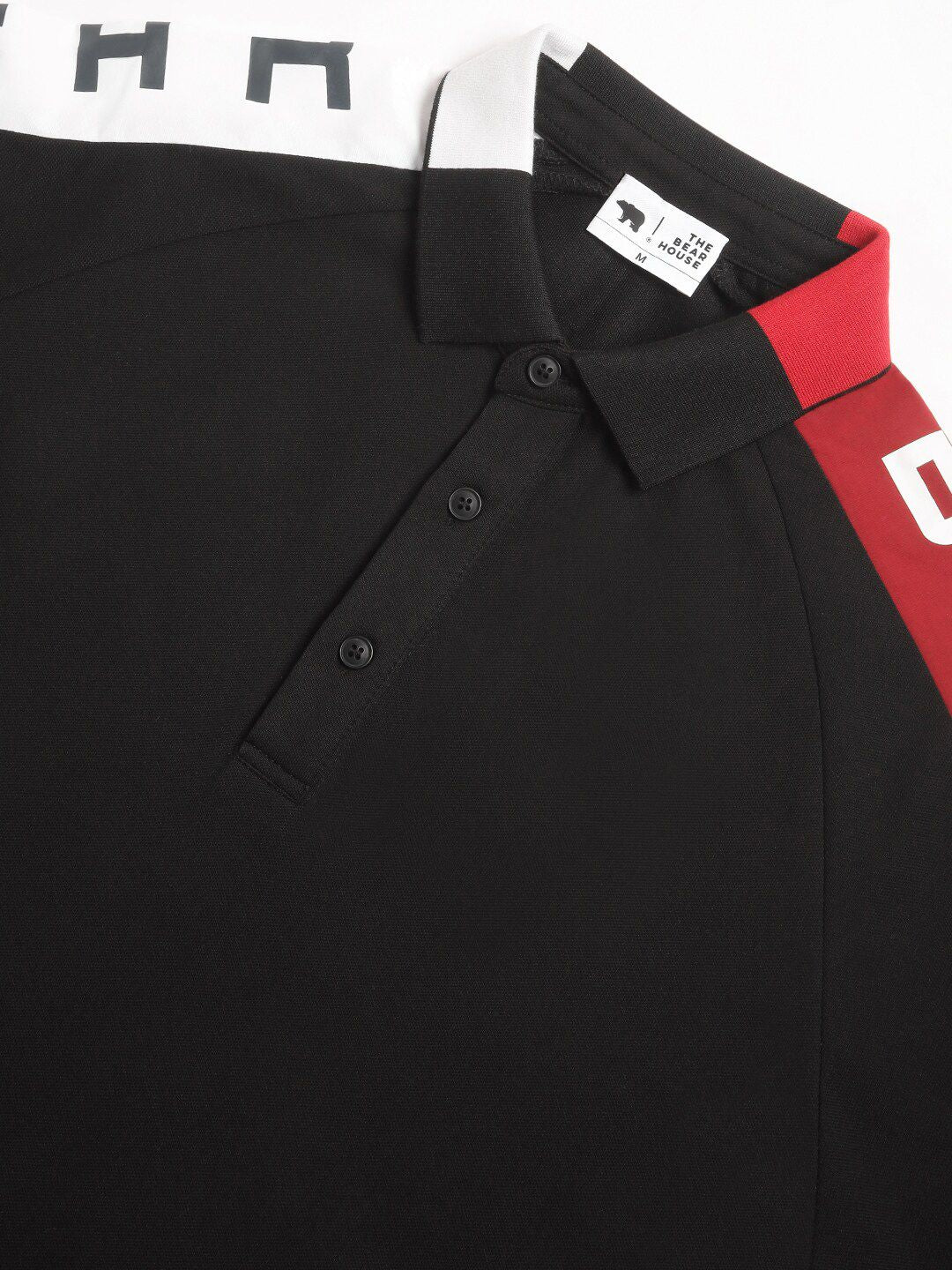 THE BEAR HOUSE Polo Collar Raglan Sleeves Slim Fit T-shirt - Image 7