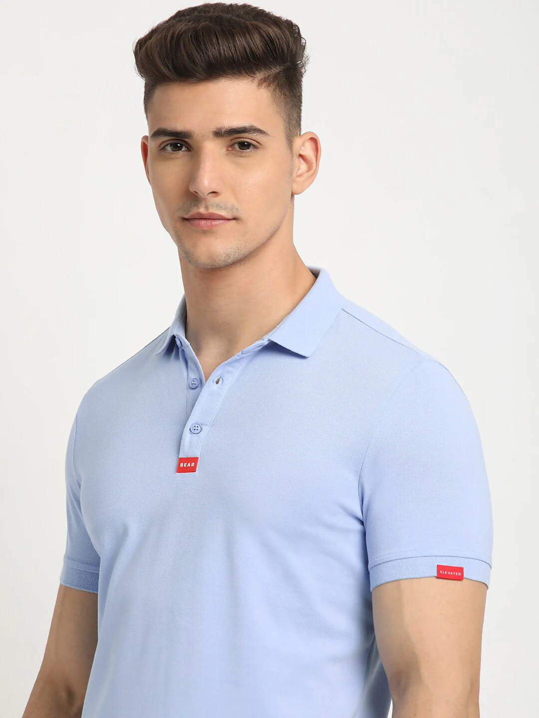 THE BEAR HOUSE Polo Collar Short Sleeves Slim Fit T-shirt - Image 3