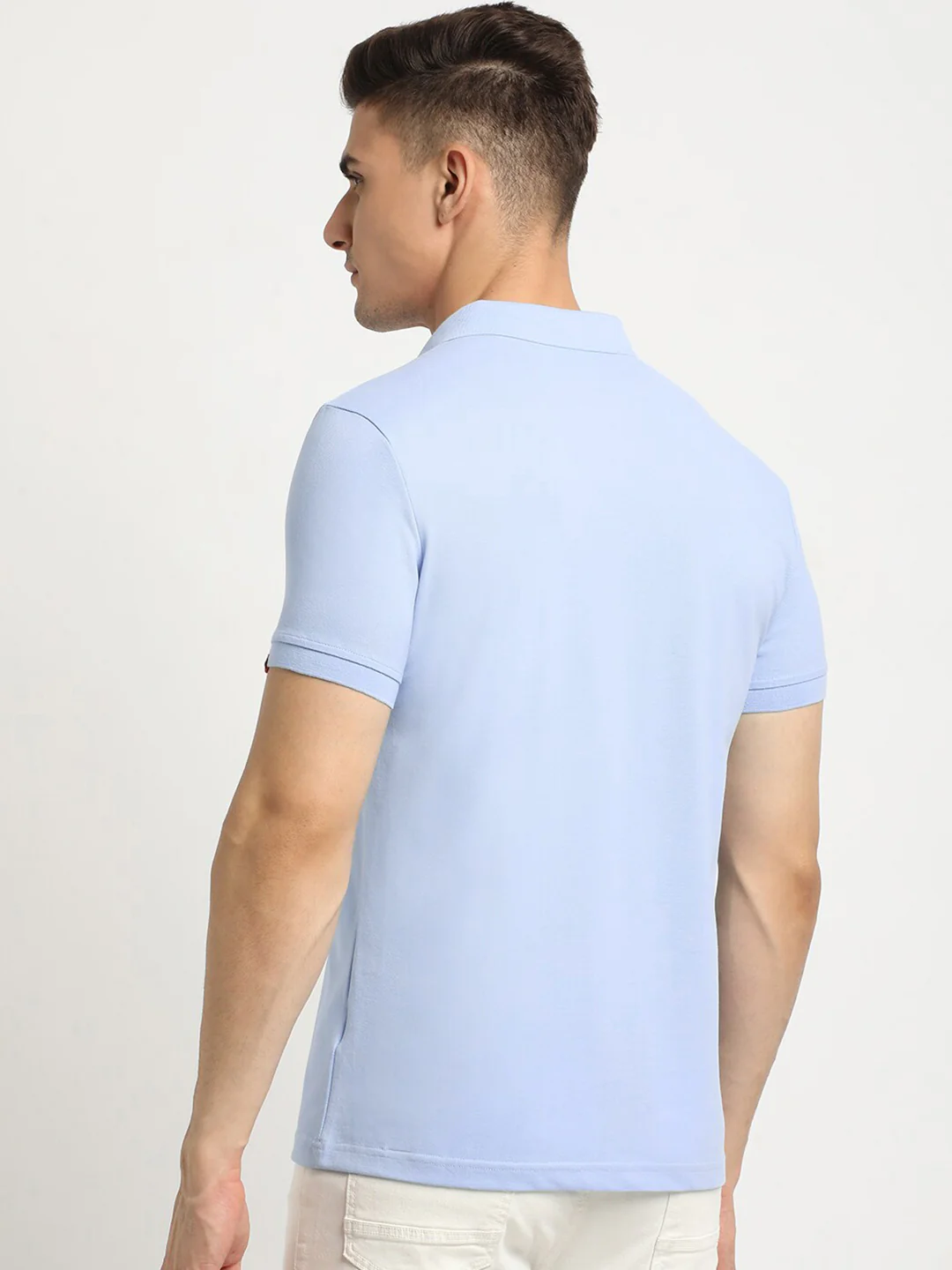 THE BEAR HOUSE Polo Collar Short Sleeves Slim Fit T-shirt - Image 5