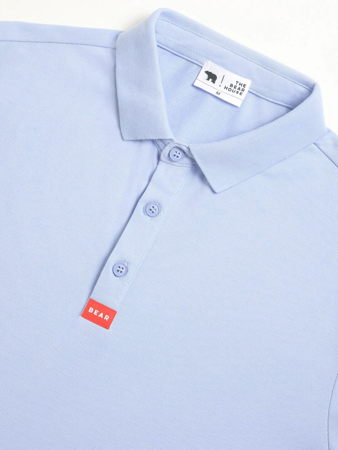 THE BEAR HOUSE Polo Collar Short Sleeves Slim Fit T-shirt - Image 7