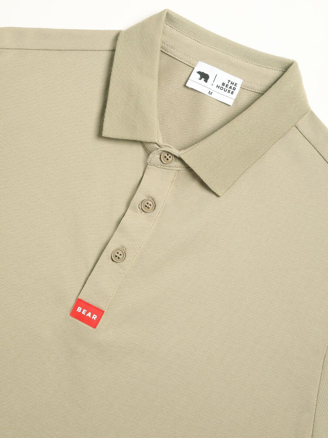 THE BEAR HOUSE Polo Collar Short Sleeves Slim Fit T-shirt - Image 7