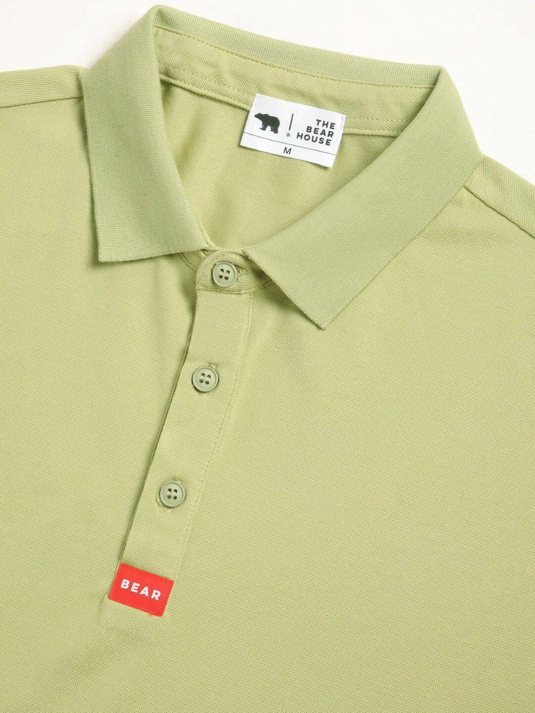 THE BEAR HOUSE Polo Collar Short Sleeves Slim Fit T-shirt - Image 7
