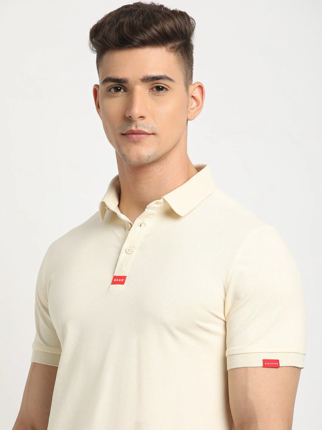 THE BEAR HOUSE Polo Collar Short Sleeves Slim Fit T-shirt - Image 3
