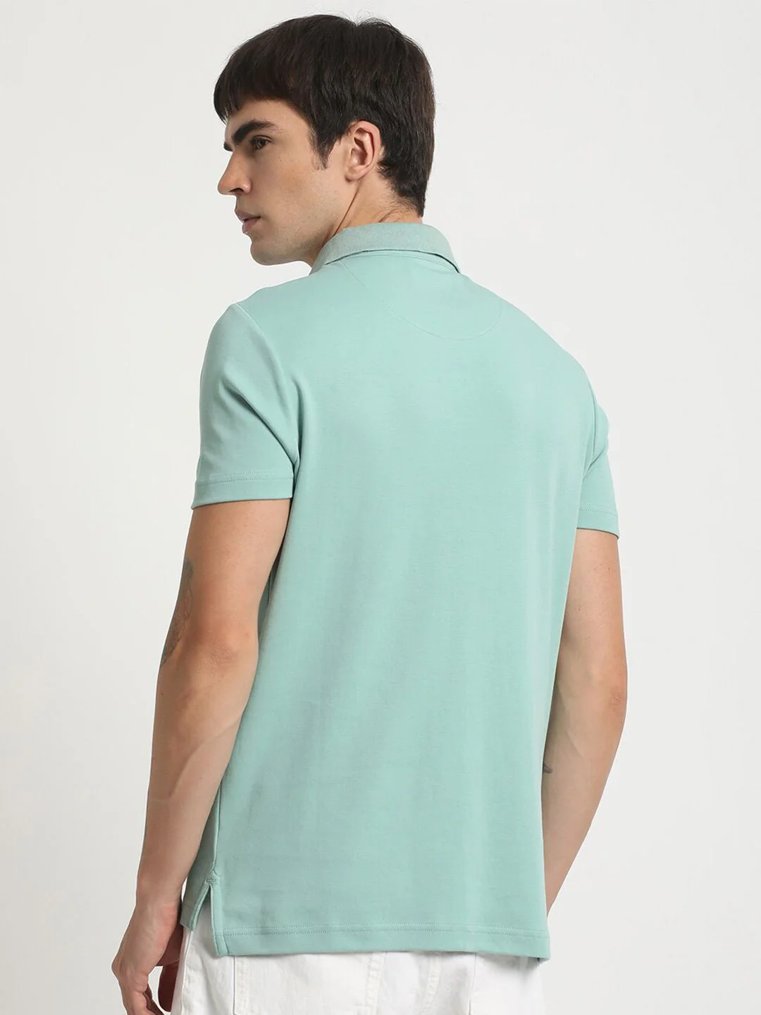 THE BEAR HOUSE Polo Collar Slim Fit Cotton T-shirt - Image 5