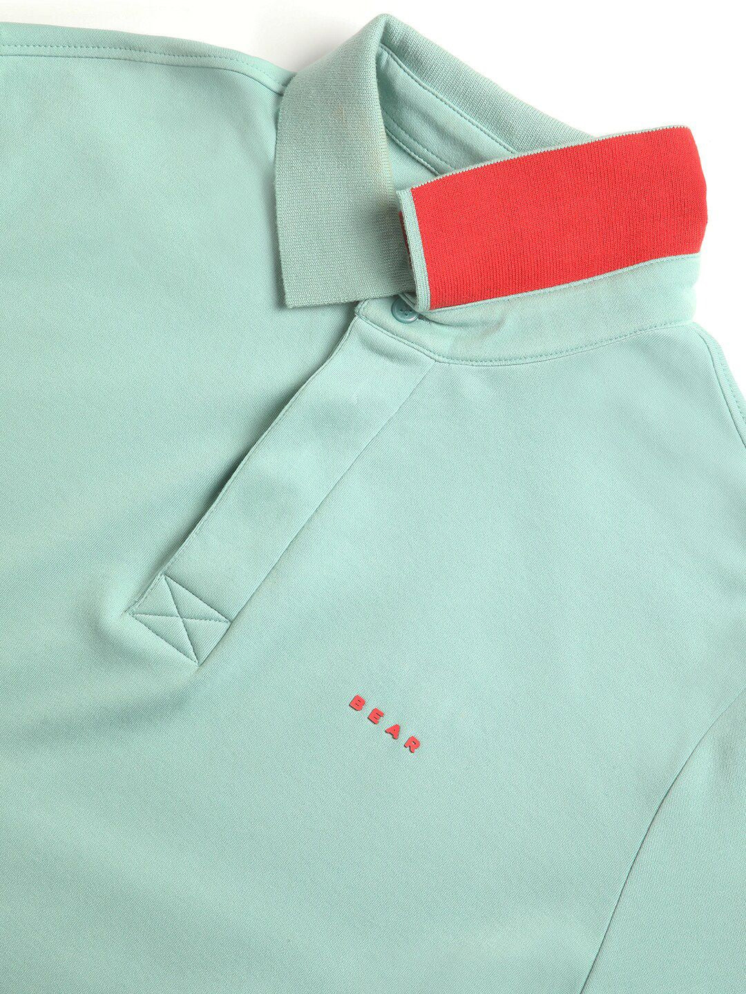 THE BEAR HOUSE Polo Collar Slim Fit Cotton T-shirt - Image 7