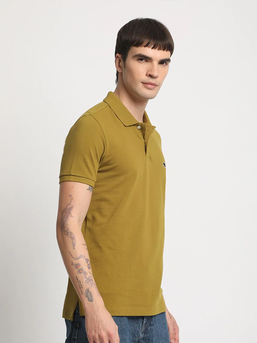 THE BEAR HOUSE Polo Collar Slim Fit Pure Cotton T-shirt - Image 3