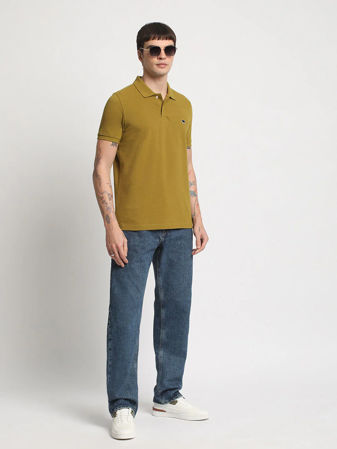 THE BEAR HOUSE Polo Collar Slim Fit Pure Cotton T-shirt - Image 4