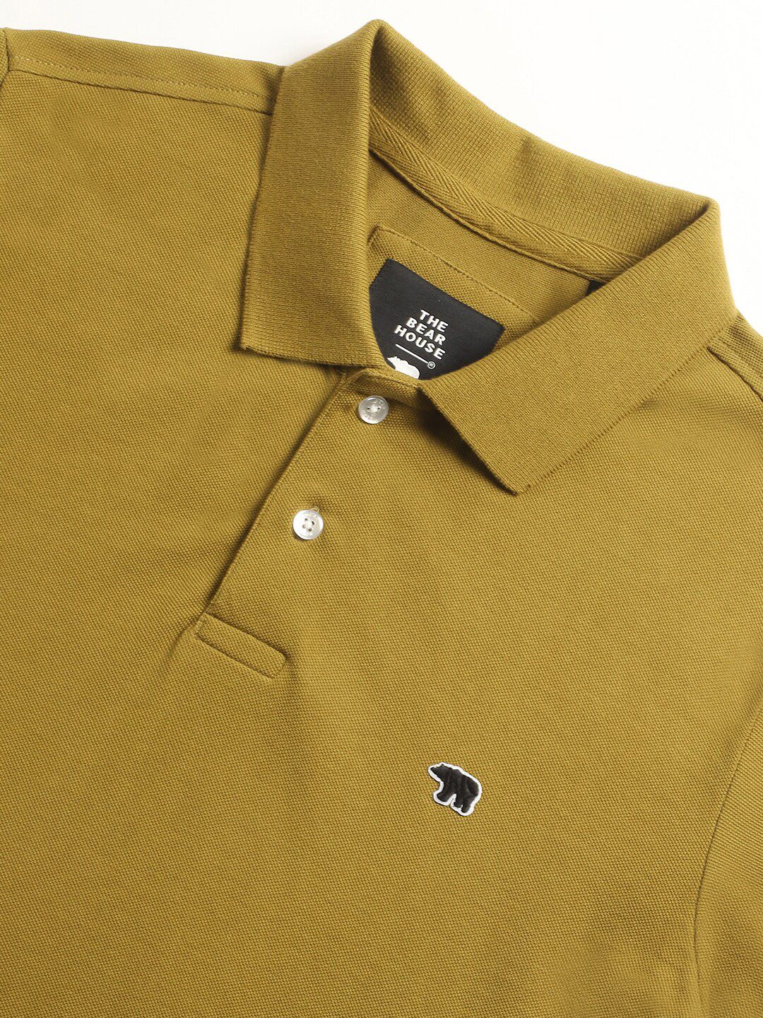 THE BEAR HOUSE Polo Collar Slim Fit Pure Cotton T-shirt - Image 6