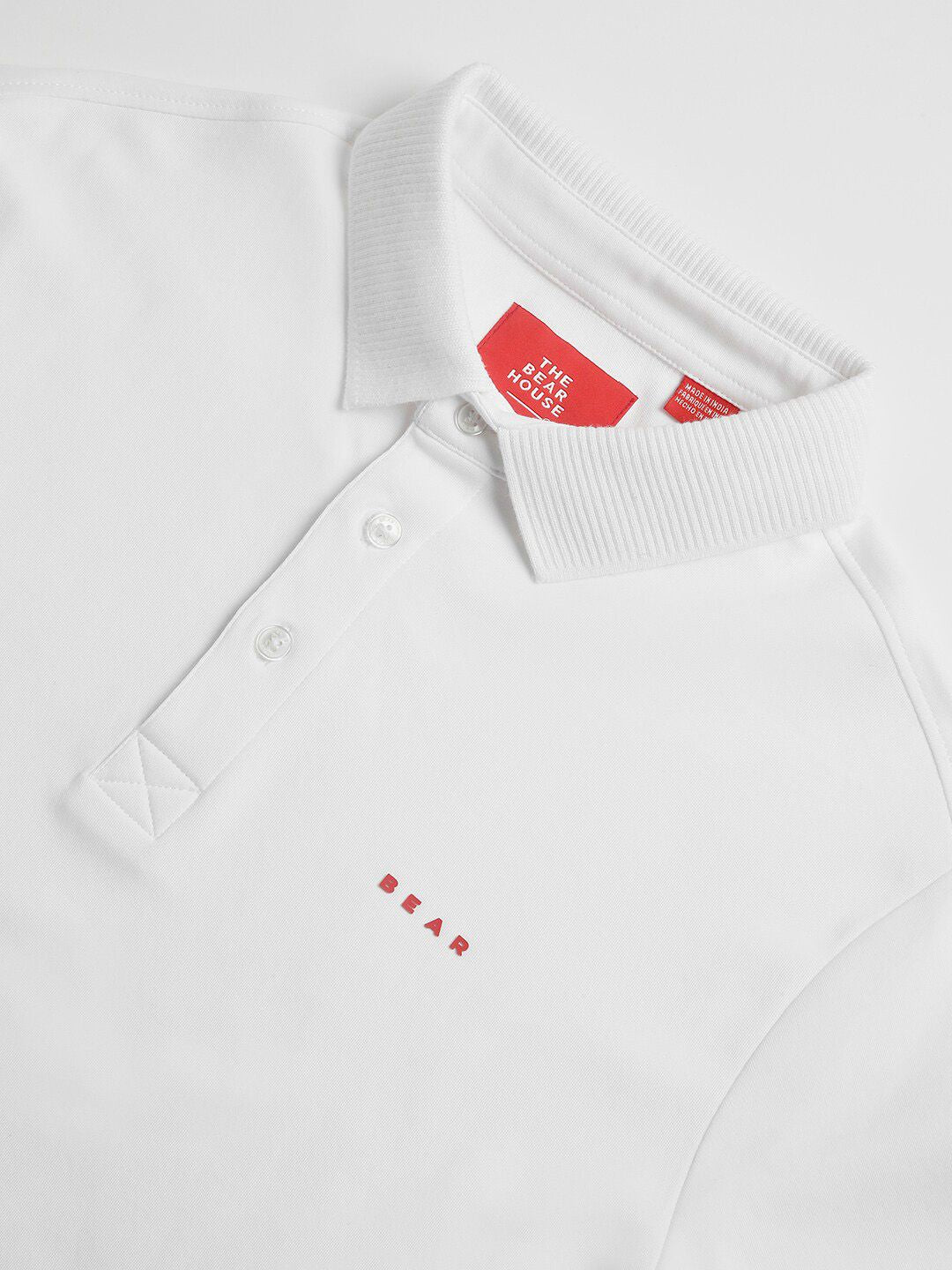 THE BEAR HOUSE Polo Collar Slim Fit Pure Cotton T-shirt - Image 7