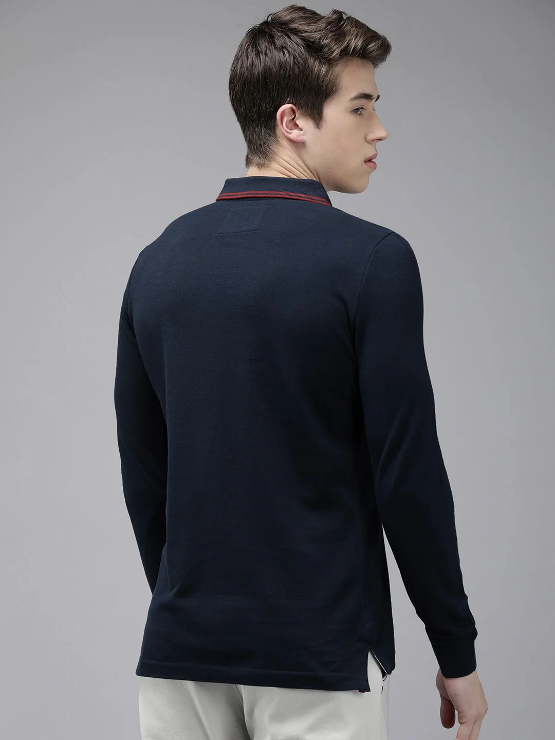 THE BEAR HOUSE Pure Cotton Polo Collar Applique Slim Fit T-shirt - Image 4