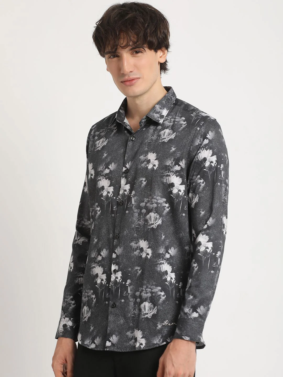THE BEAR HOUSE Pure Cotton Printed Slim Fit Casual Shirt - Image 5