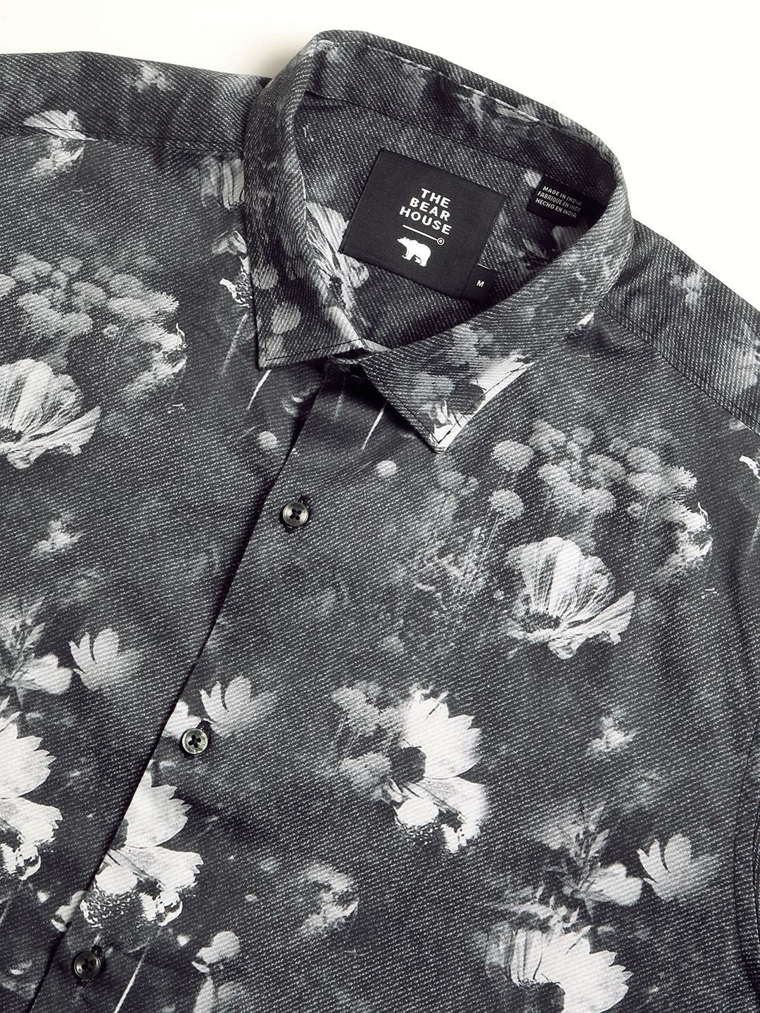 THE BEAR HOUSE Pure Cotton Printed Slim Fit Casual Shirt - Image 7