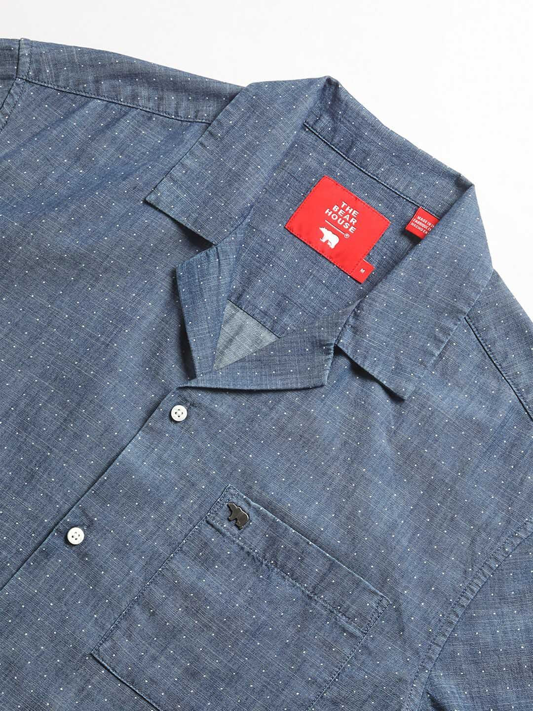 THE BEAR HOUSE Regular Fit Micro Ditsy Printed Pure Cotton Casual Shirt - Image 7